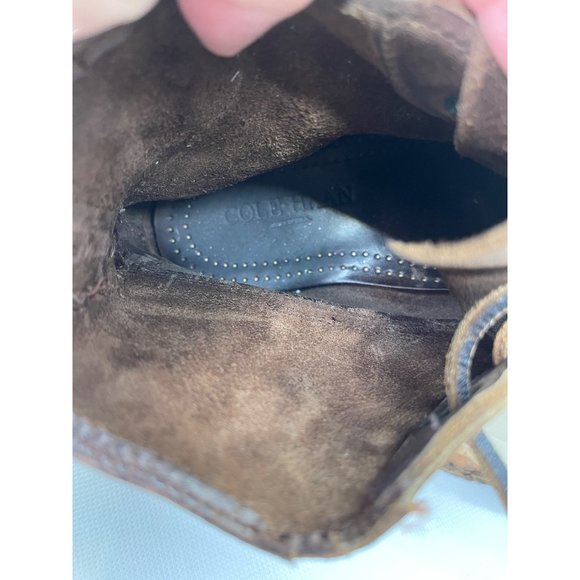 Vintage Cole Haan Chukka Ankle Boots Leather Brown Vibram Soles Size 7 - Picture 5 of 9